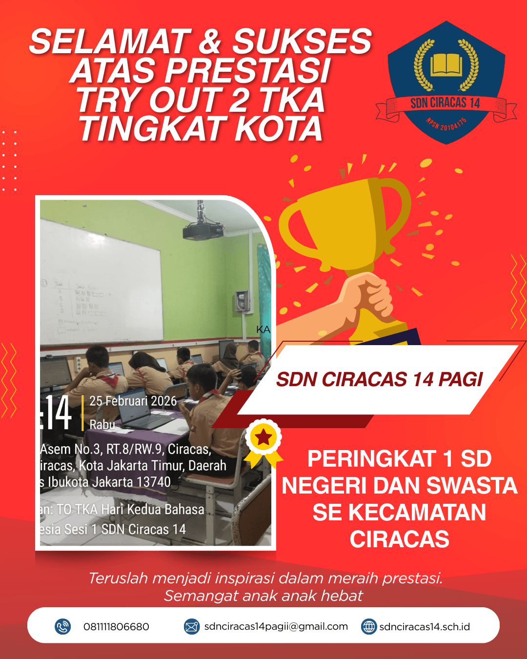 Prestasi Tryout TKA Tingkat Kota